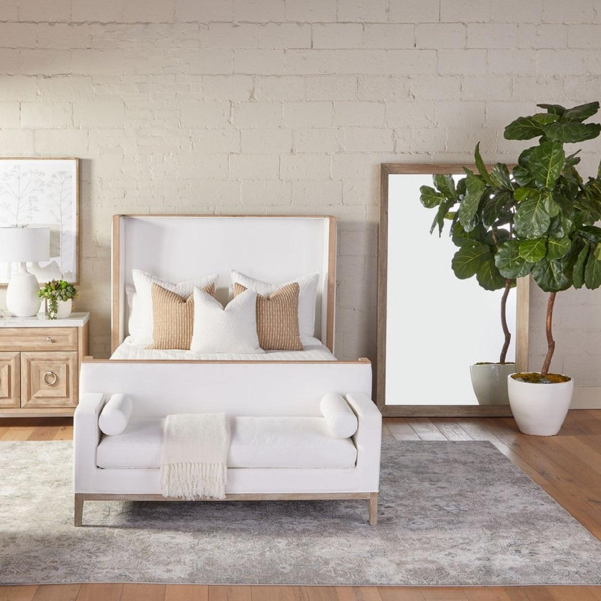 Modern European furniture - Gray Acacia Mirror - www.oroa.com