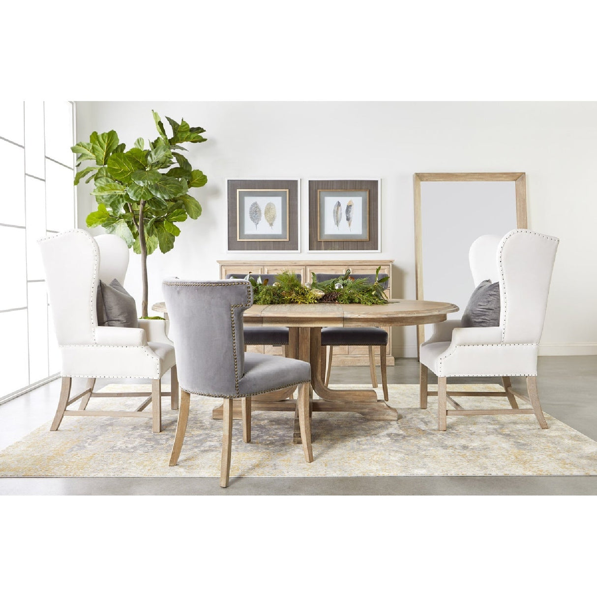 Modern European furniture - Gray Acacia Mirror - www.oroa.com