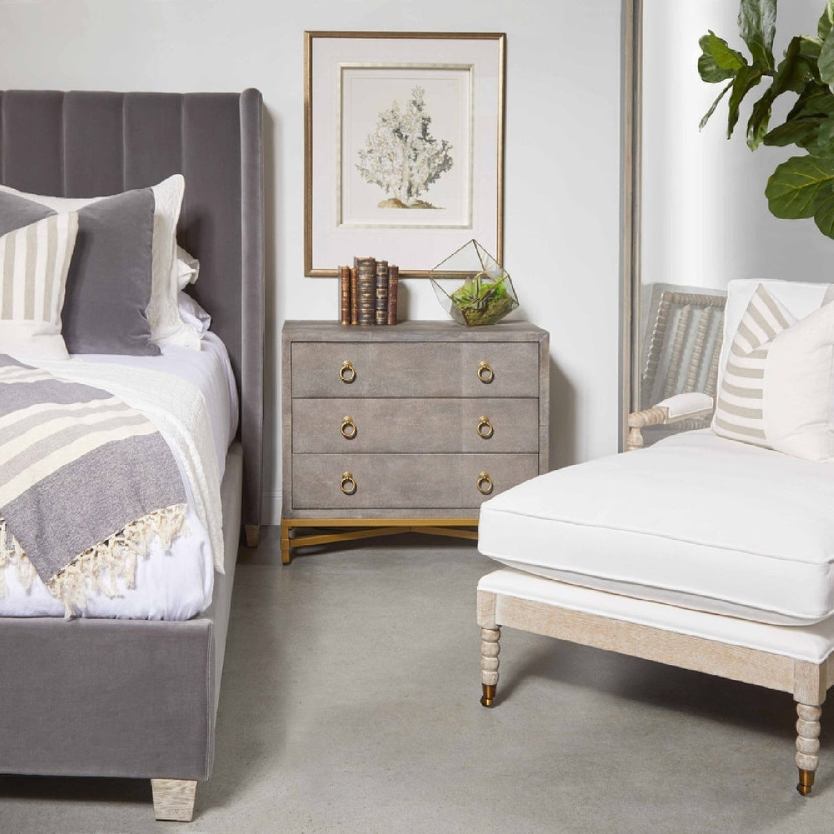Shagreen Drawer Nightstand | Living Essentials Strand – alternate view 30