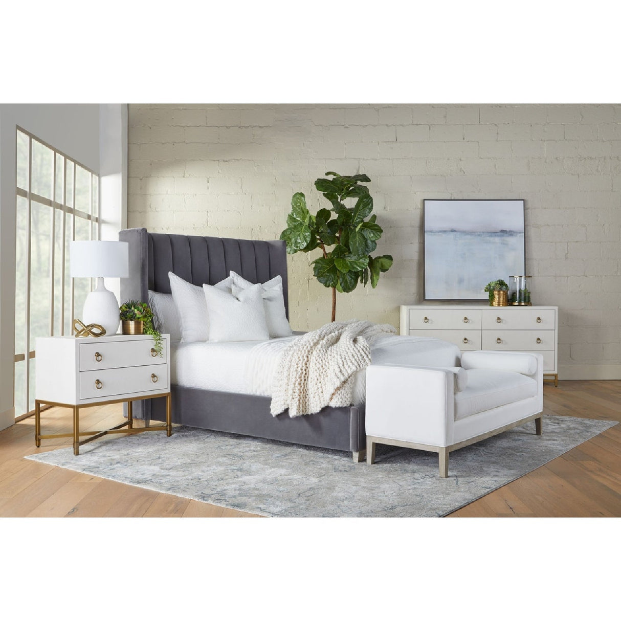 Shagreen Drawer Nightstand | Living Essentials Strand – alternate view 15