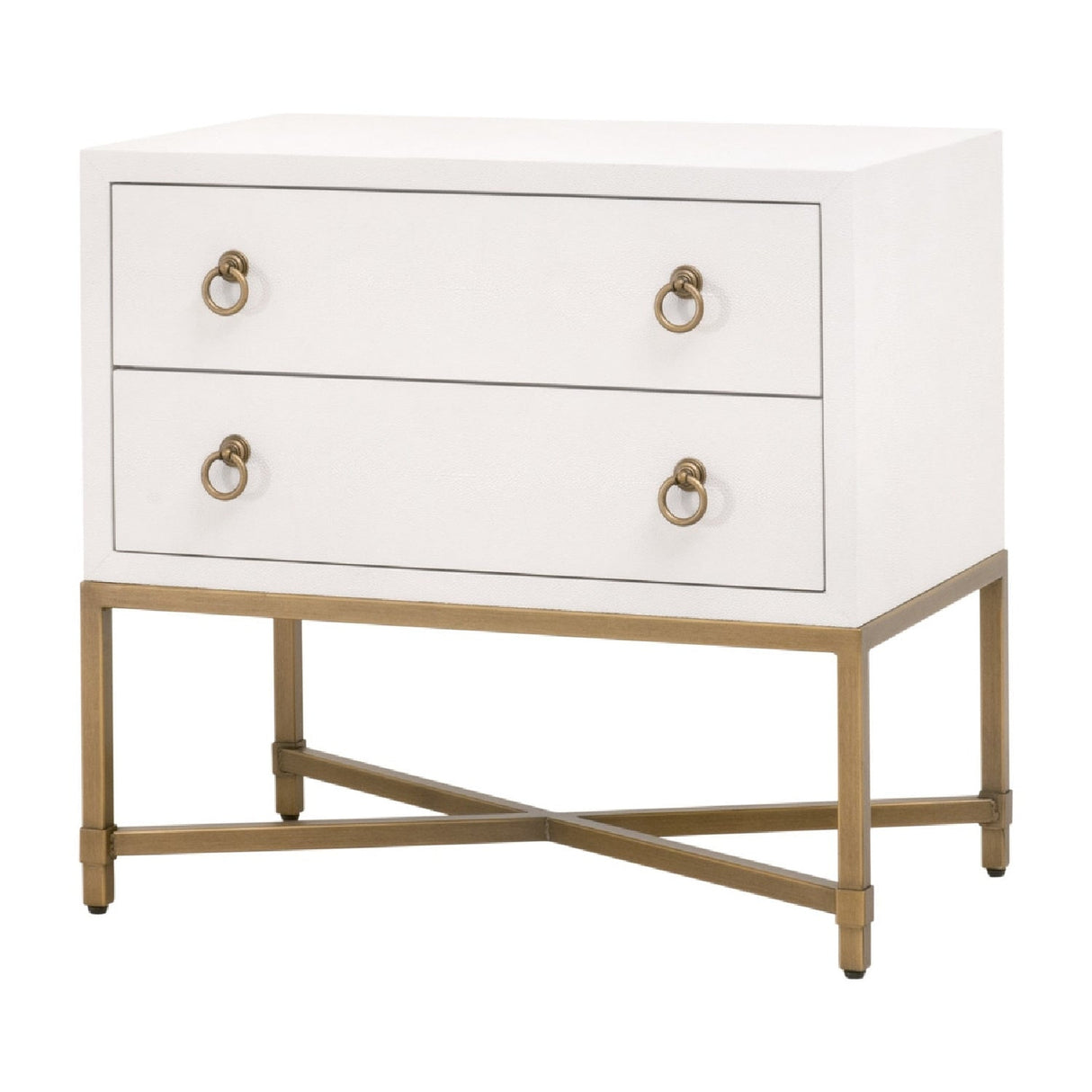 Shagreen Drawer Nightstand | Living Essentials Strand – rear view