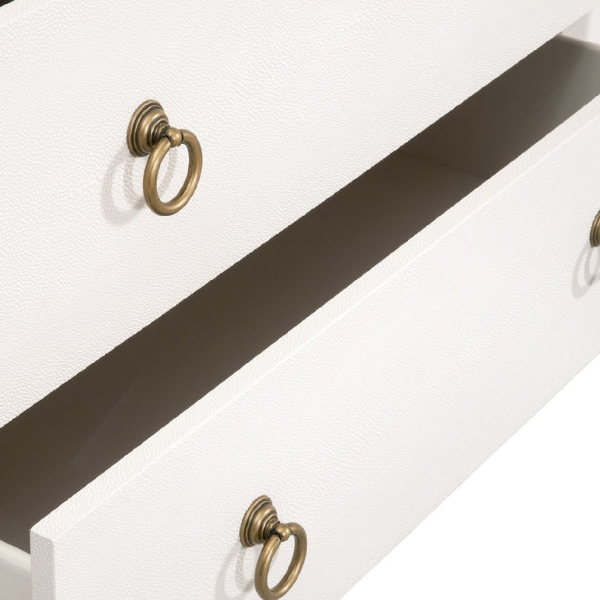 Modern European furniture - White Shagreen 6-Drawer Double Dresser - www.oroa.com