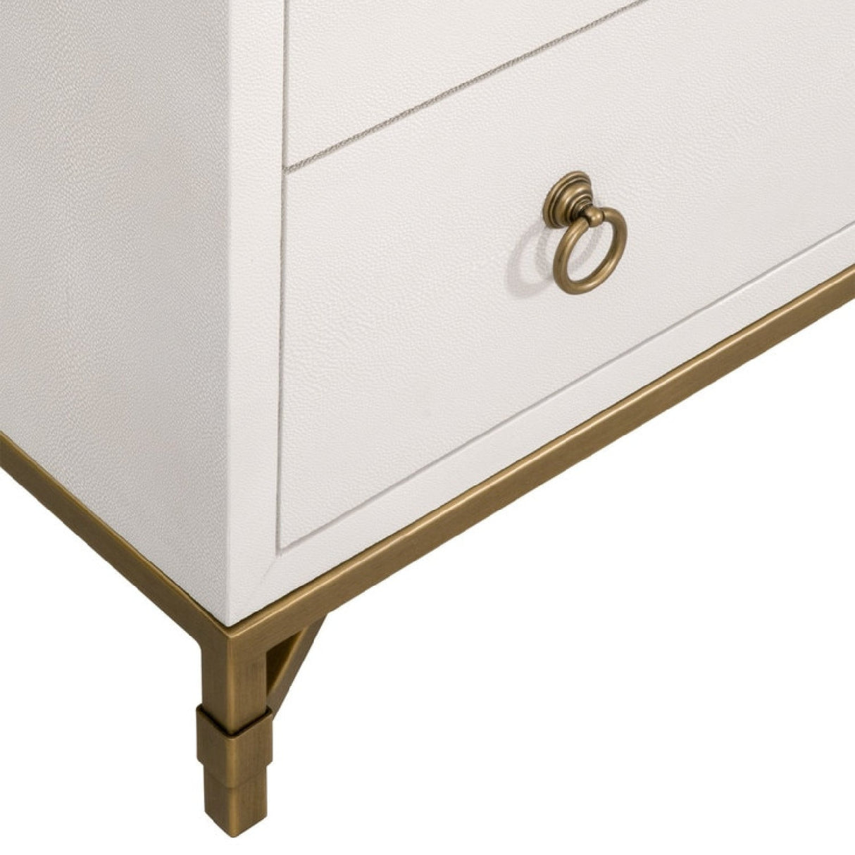Modern European furniture - White Shagreen 6-Drawer Double Dresser - www.oroa.com