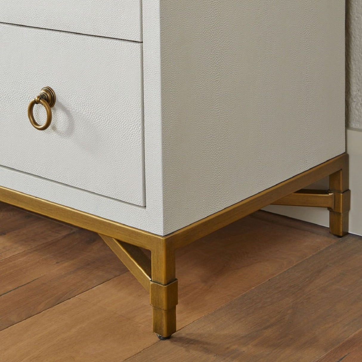 Modern European furniture - White Shagreen 6-Drawer Double Dresser - www.oroa.com