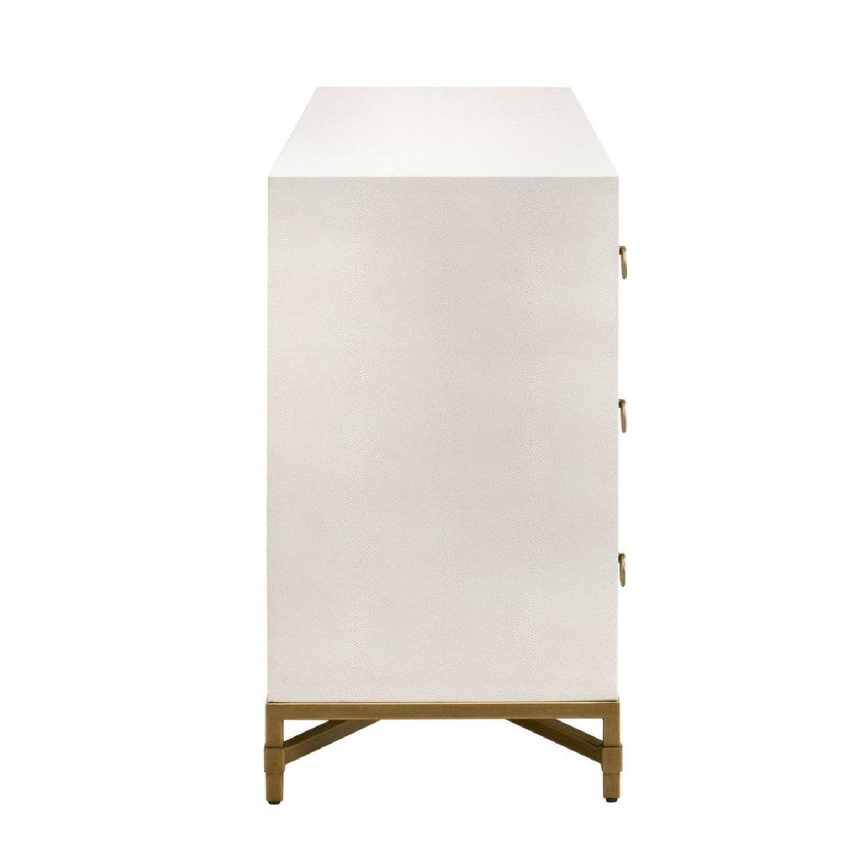 Modern European furniture - White Shagreen 6-Drawer Double Dresser - www.oroa.com
