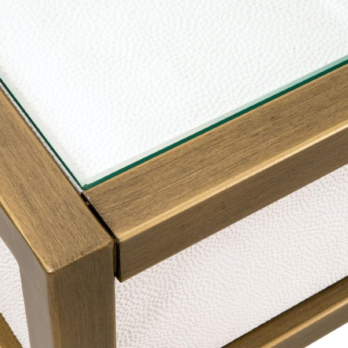 Modern European furniture - White Shagreen 2-Drawer Desk - www.oroa.com