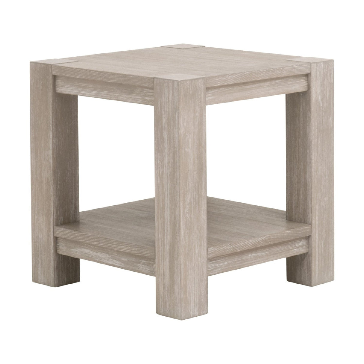 Modern European furniture - Gray Acacia Square End Table - www.oroa.com