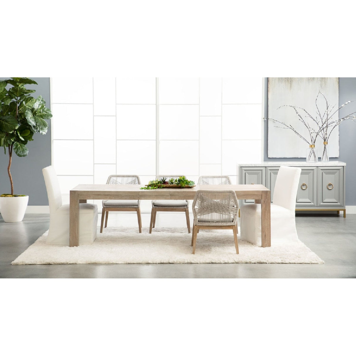 Extendable Oak Dining Table | Living Essentials Adler – alternate view 43