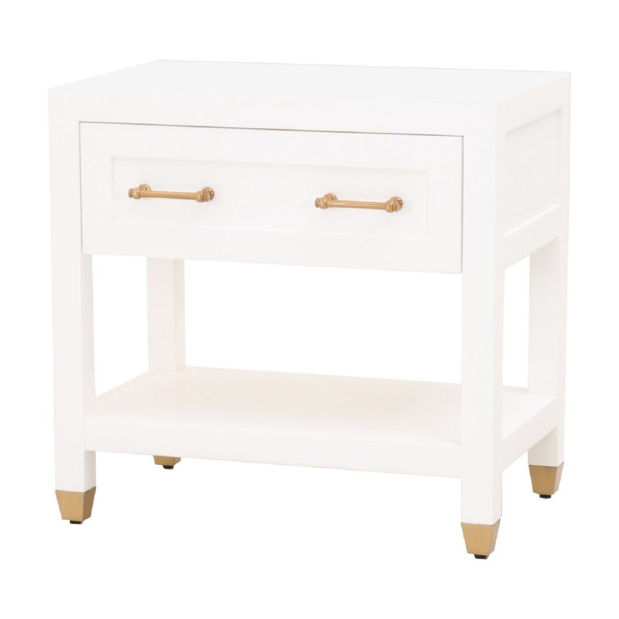 Modern European furniture - White 1-Drawer Nightstand - www.oroa.com