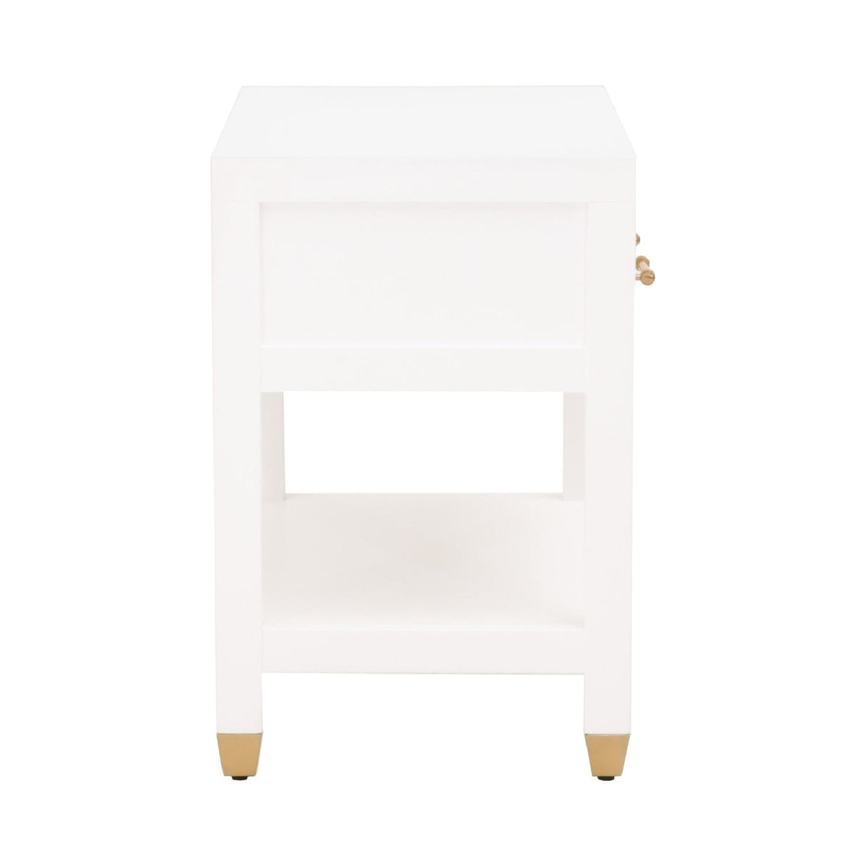 Modern European furniture - White 1-Drawer Nightstand - www.oroa.com
