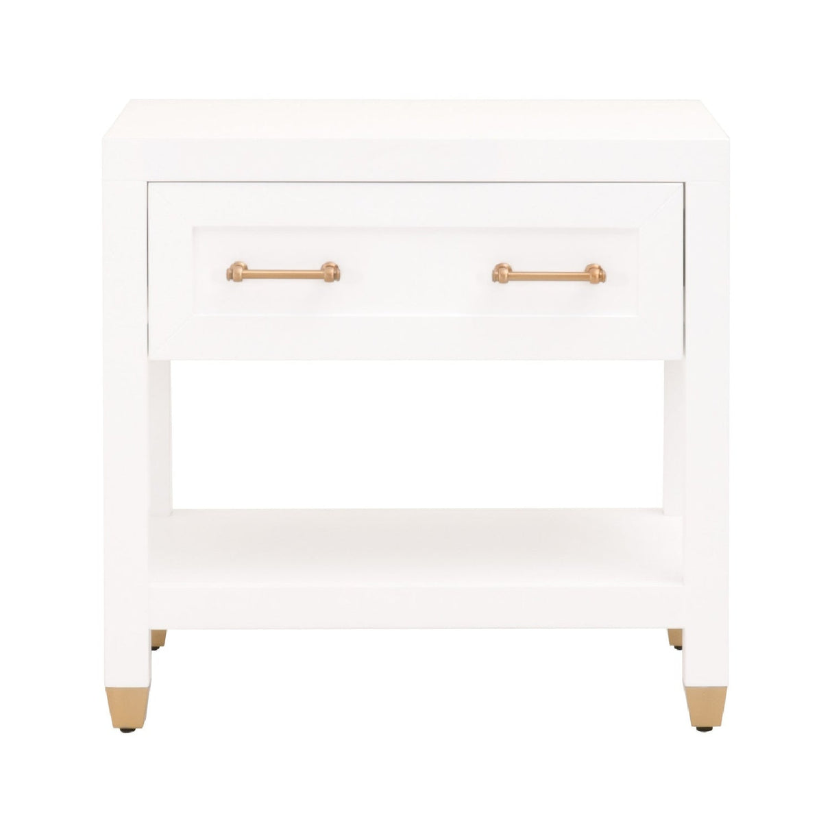 Modern European furniture - White 1-Drawer Nightstand - www.oroa.com