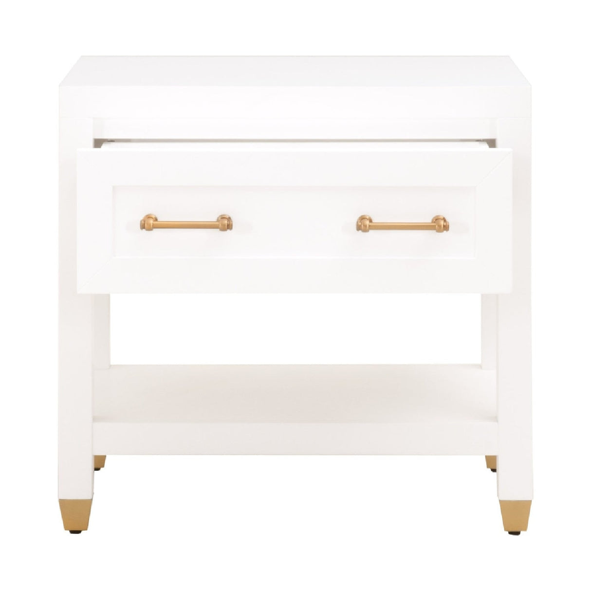 Modern European furniture - White 1-Drawer Nightstand - www.oroa.com