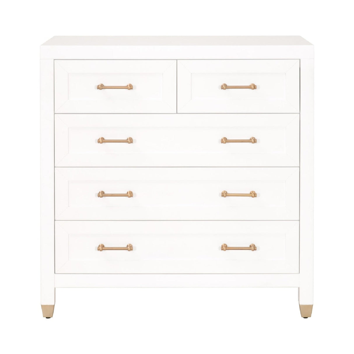 White 5-Drawer High Chest | Living Essentials Stella