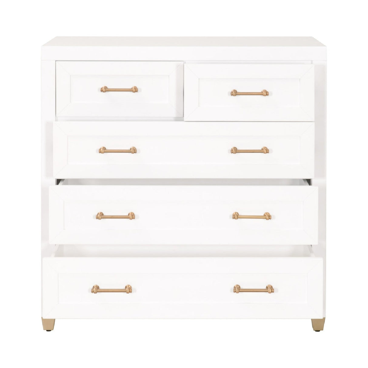 White 5-Drawer High Chest | Living Essentials Stella