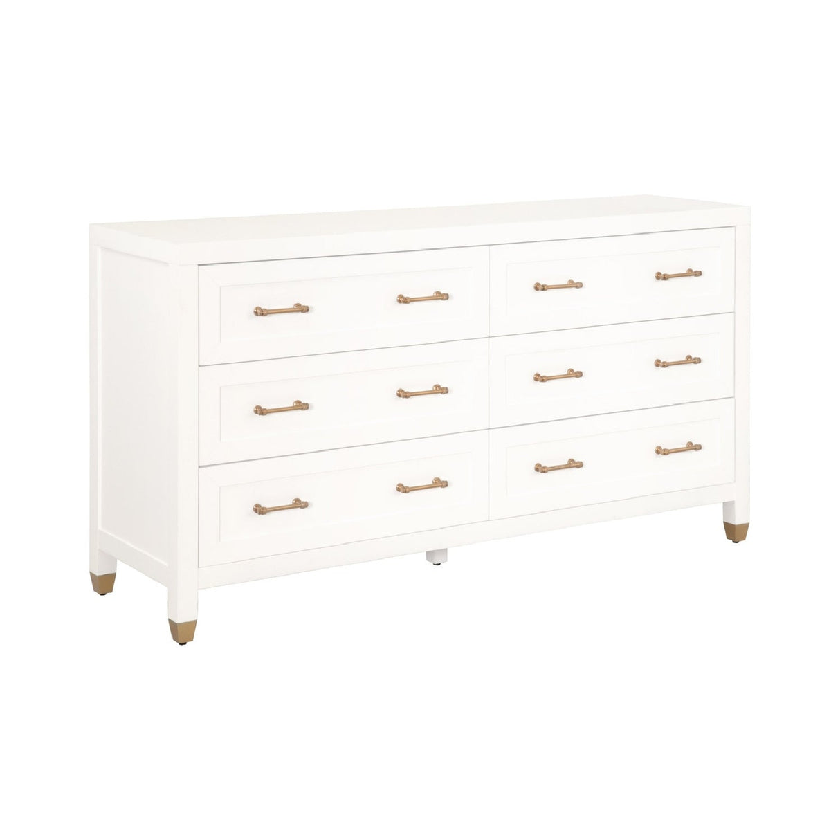 Modern European furniture - White 6-Drawer Double Dresser - www.oroa.com