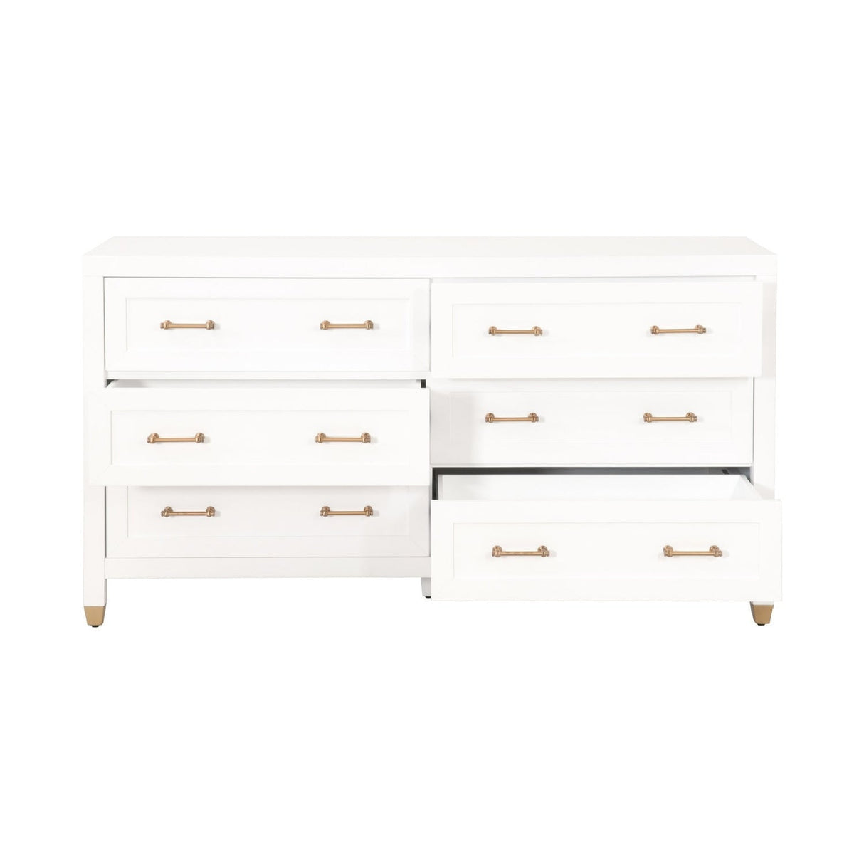 Modern European furniture - White 6-Drawer Double Dresser - www.oroa.com