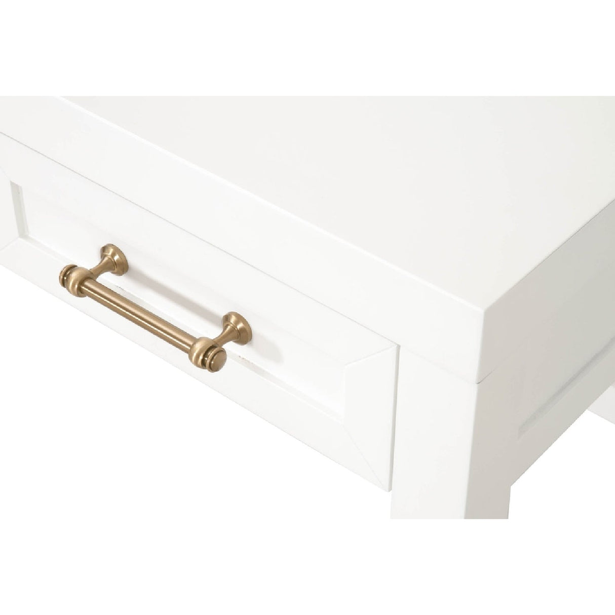 Modern European furniture - White Wooden 3-Drawer Desk - www.oroa.com