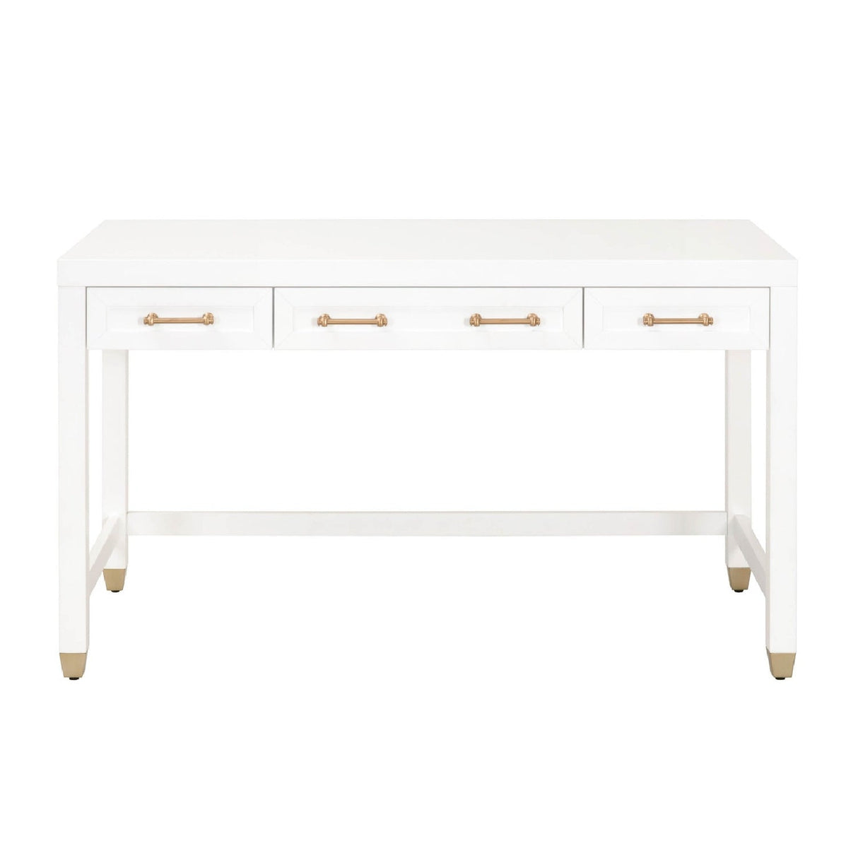 Modern European furniture - White Wooden 3-Drawer Desk - www.oroa.com
