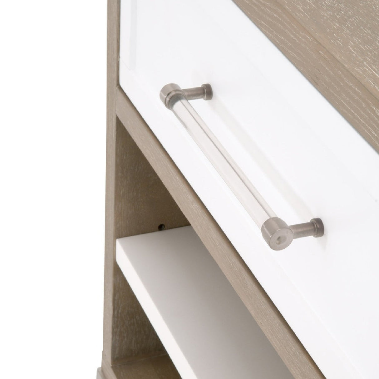 Modern European furniture - Gray Acacia 1-Drawer Nightstand - www.oroa.com