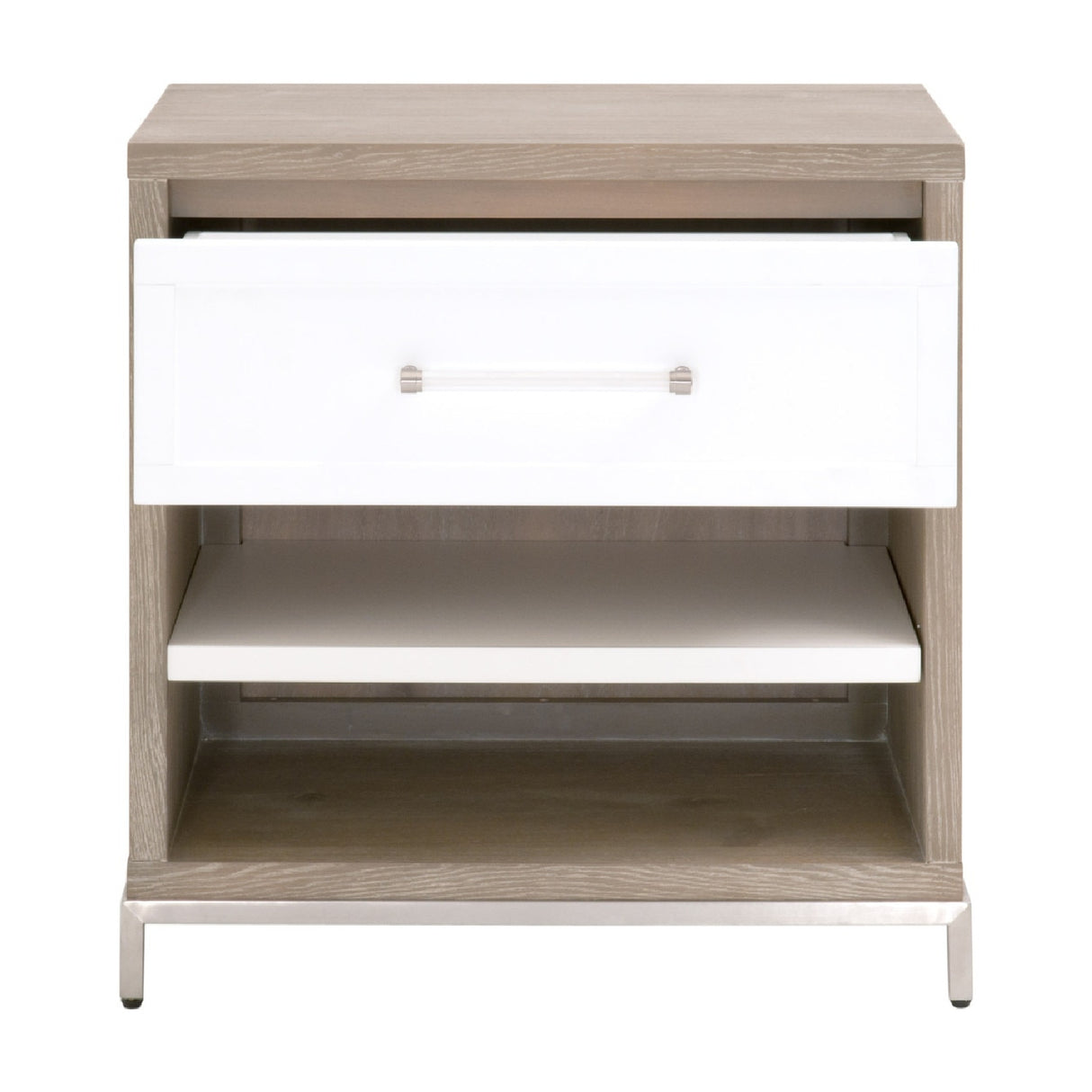Gray Acacia 1-Drawer Nightstand | Oroa.com