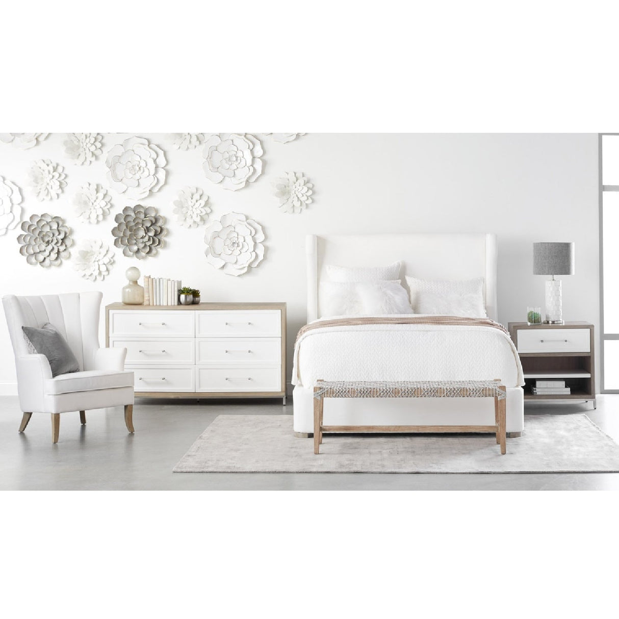 Modern European furniture - Gray Acacia 1-Drawer Nightstand - www.oroa.com