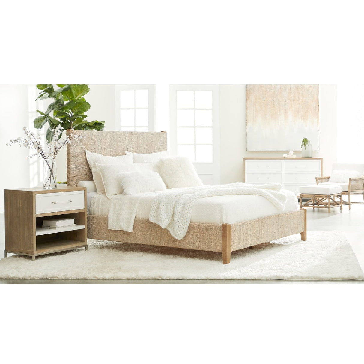 Modern European furniture - Gray Acacia 1-Drawer Nightstand - www.oroa.com