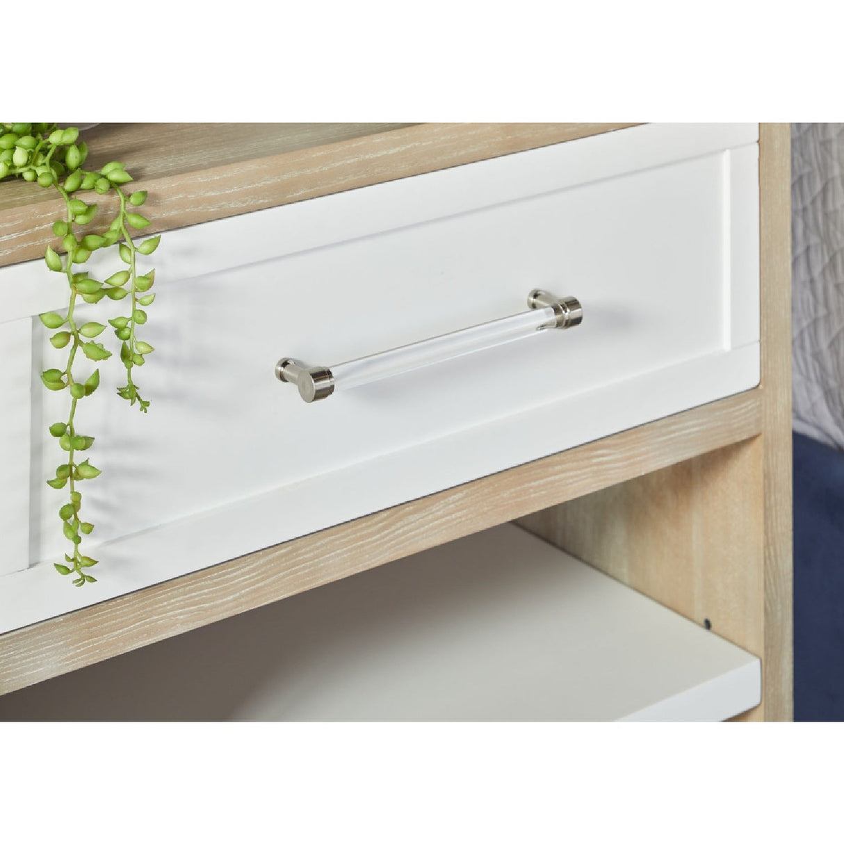 Modern European furniture - Gray Acacia 1-Drawer Nightstand - www.oroa.com