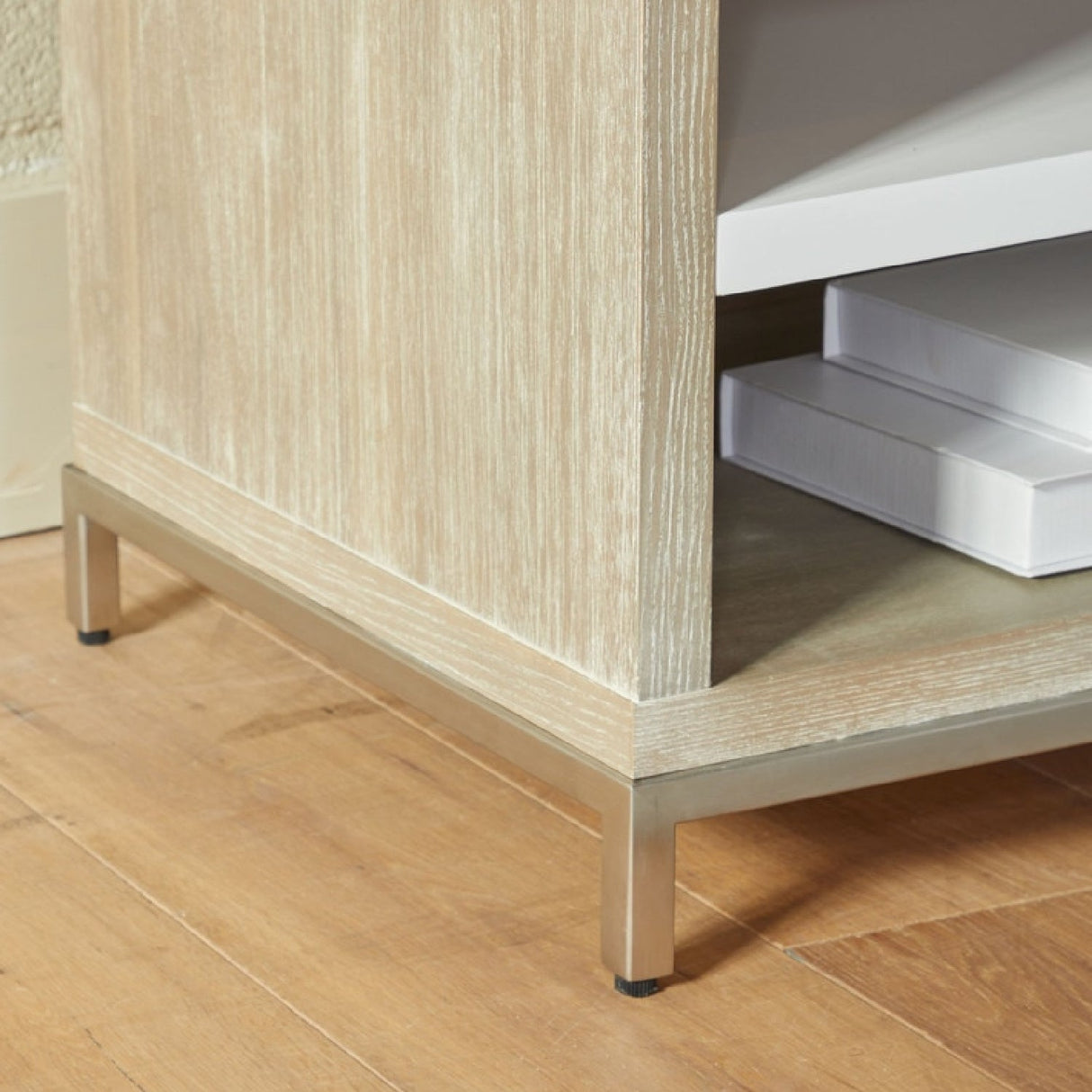 Modern European furniture - Gray Acacia 1-Drawer Nightstand - www.oroa.com