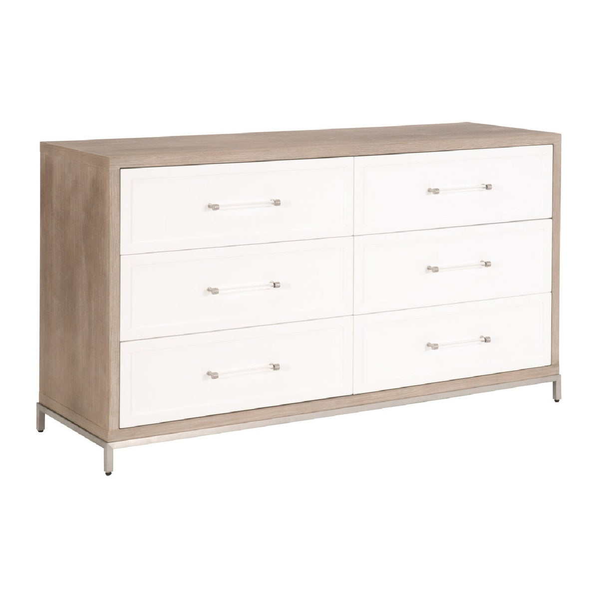 Modern European furniture - Gray Acacia 6-Drawer Double Dresser - www.oroa.com