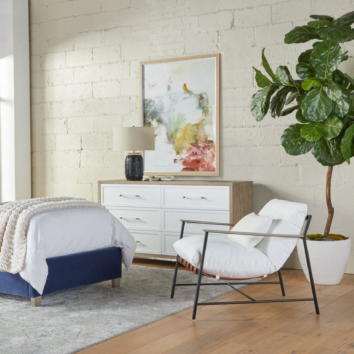 Modern European furniture - Gray Acacia 6-Drawer Double Dresser - www.oroa.com