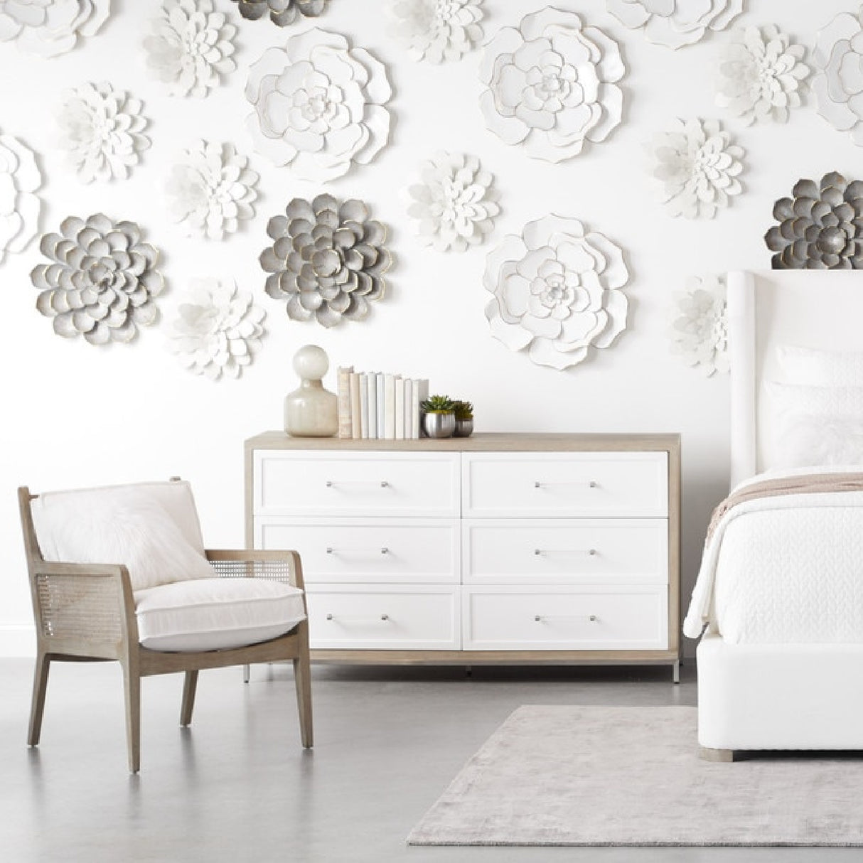 Gray Acacia 6-Drawer Double Dresser | Oroa.com
