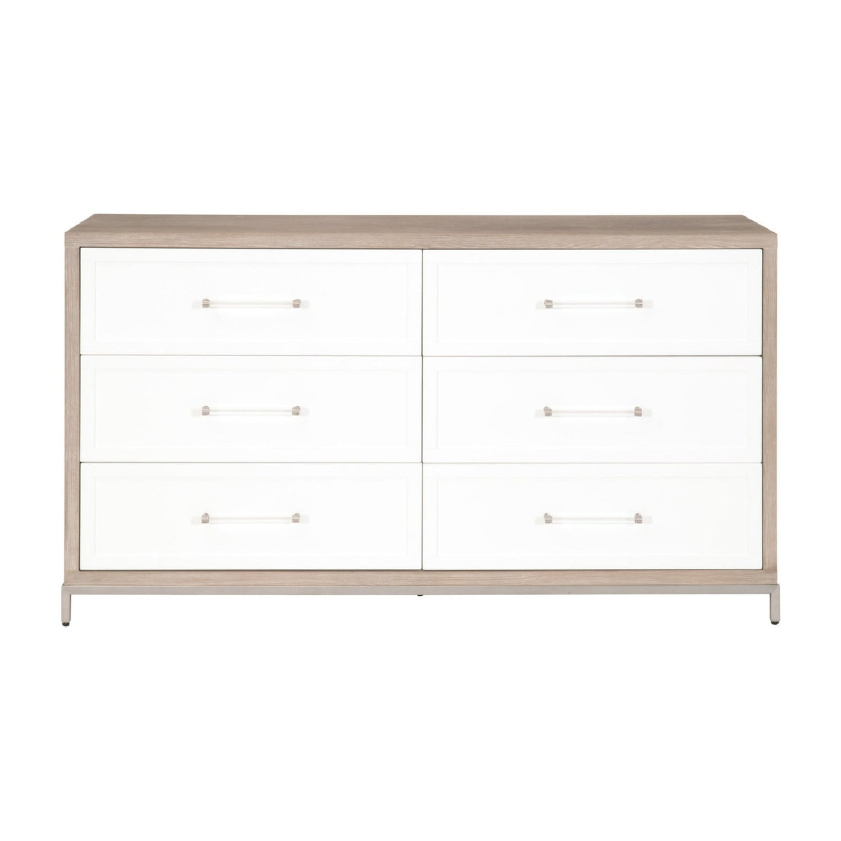 Modern European furniture - Gray Acacia 6-Drawer Double Dresser - www.oroa.com