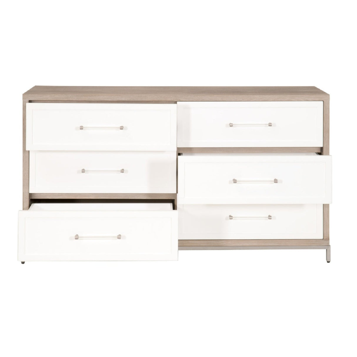 Modern European furniture - Gray Acacia 6-Drawer Double Dresser - www.oroa.com