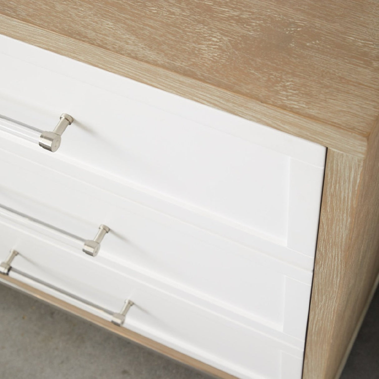 Modern European furniture - Gray Acacia 6-Drawer Double Dresser - www.oroa.com
