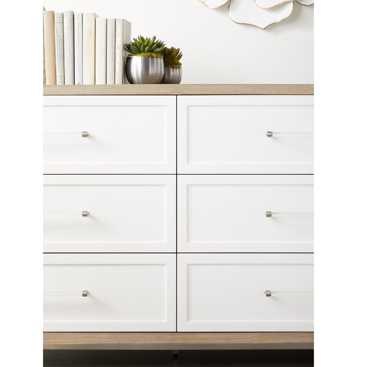 Modern European furniture - Gray Acacia 6-Drawer Double Dresser - www.oroa.com
