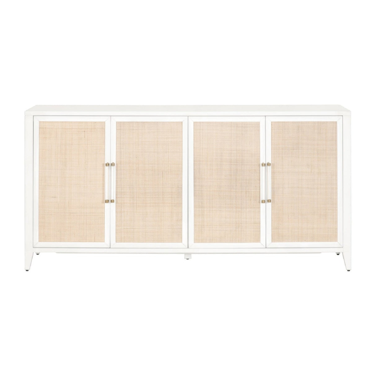 Modern European furniture - Rattan Inlaid 4-Door Sideboard - www.oroa.com