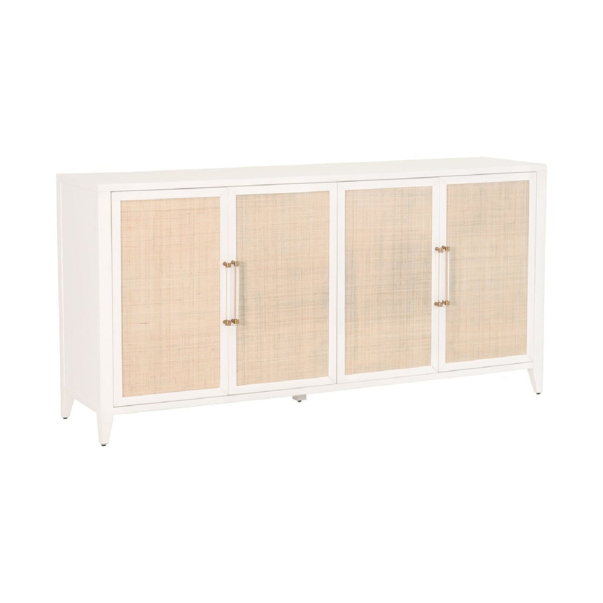 Modern European furniture - Rattan Inlaid 4-Door Sideboard - www.oroa.com