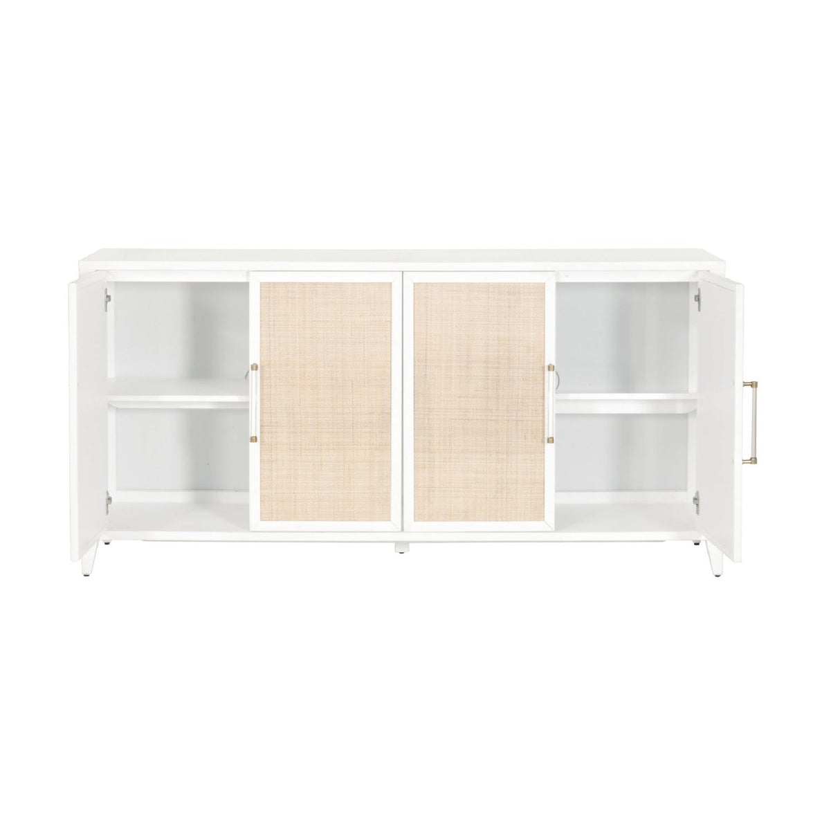 Modern European furniture - Rattan Inlaid 4-Door Sideboard - www.oroa.com