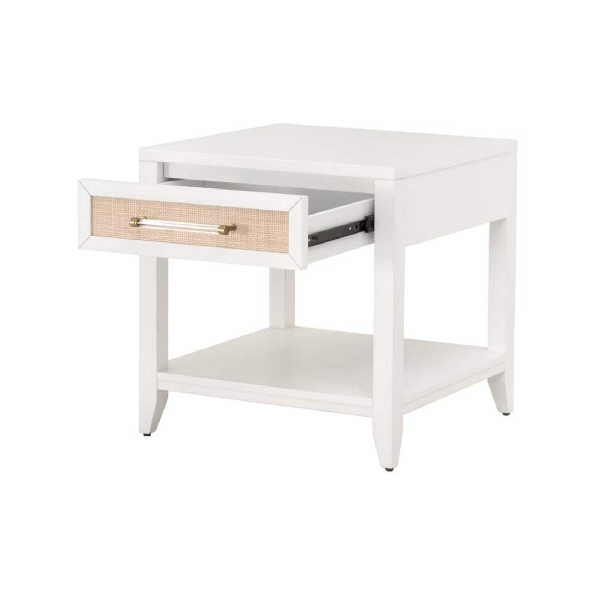 White 1-Drawer Side Table | Living Essentials Holland – alternate view 7