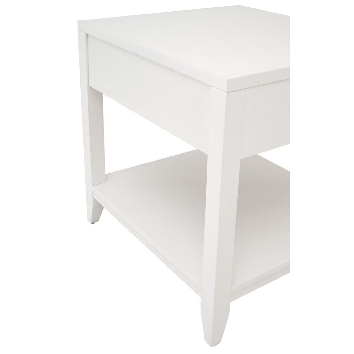 White 1-Drawer Side Table | Living Essentials Holland – alternate view 9