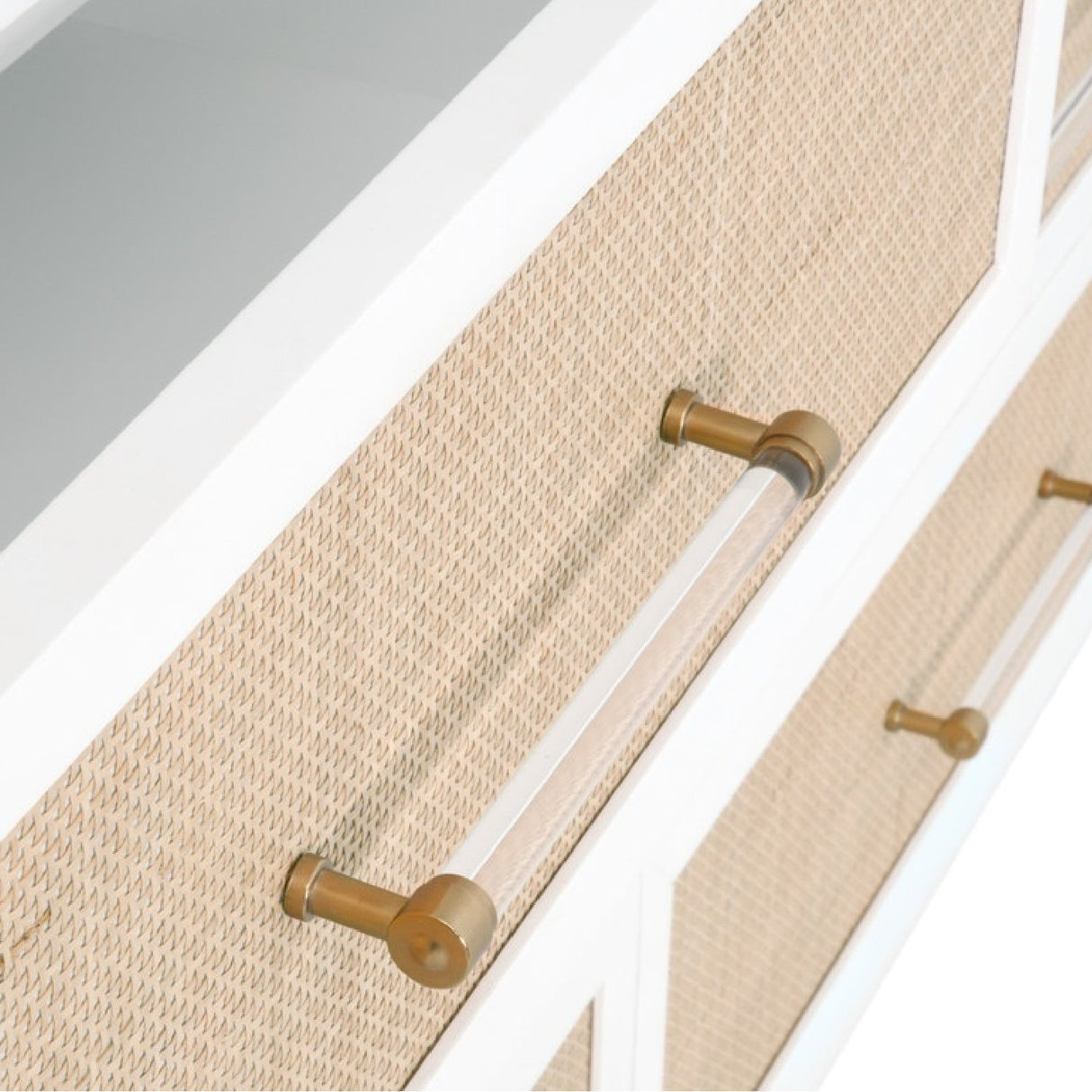 Modern European furniture - Rattan Inlaid 6-Drawer Double Dresser - www.oroa.com