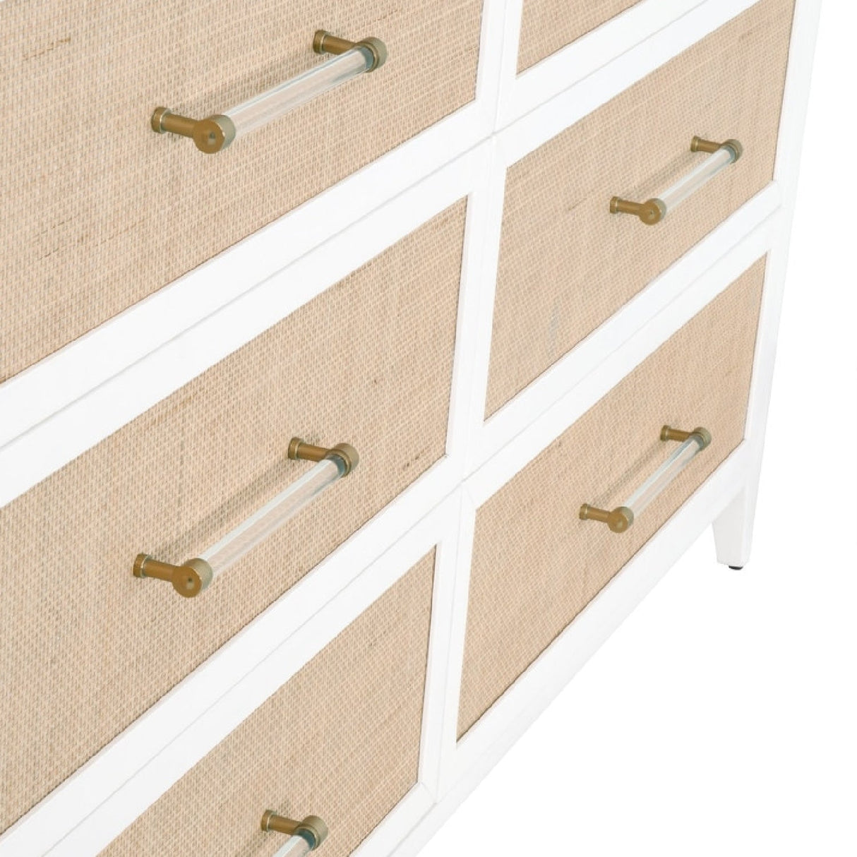 Modern European furniture - Rattan Inlaid 6-Drawer Double Dresser - www.oroa.com