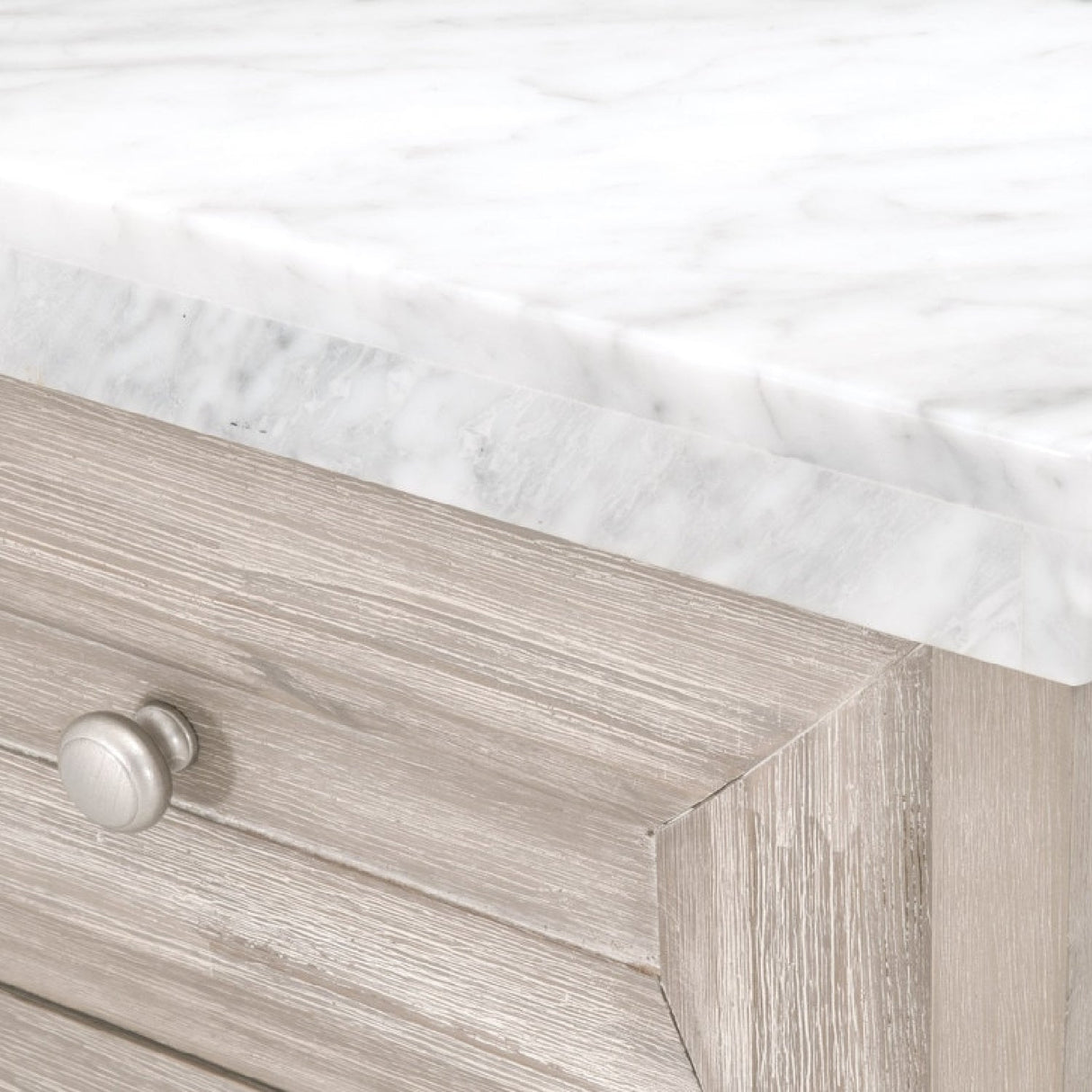 Modern European furniture - Marble Topped Acacia Media Cabinet - www.oroa.com