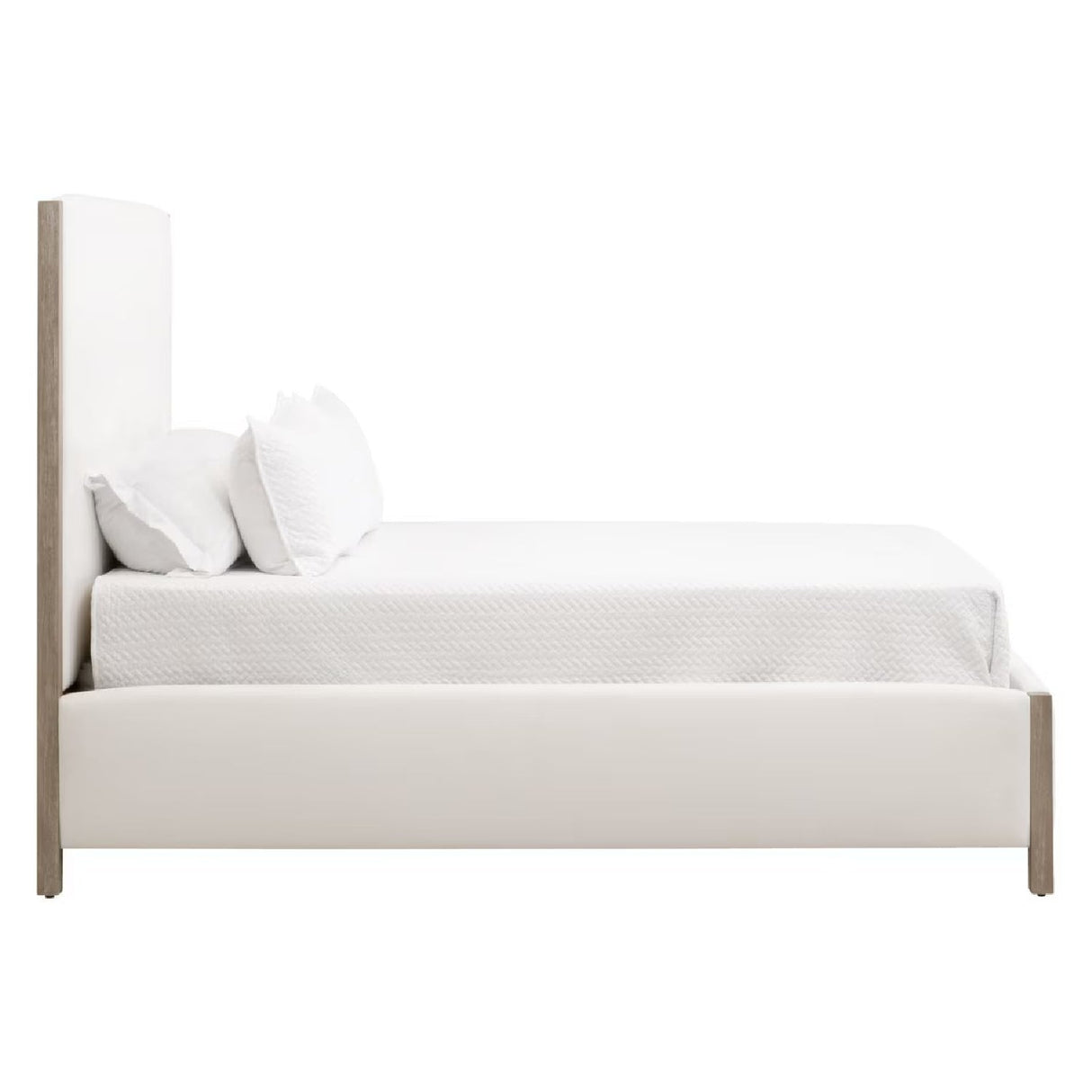 Solid Wood Framed Queen Bed | Living Essentials Emmett – rear view