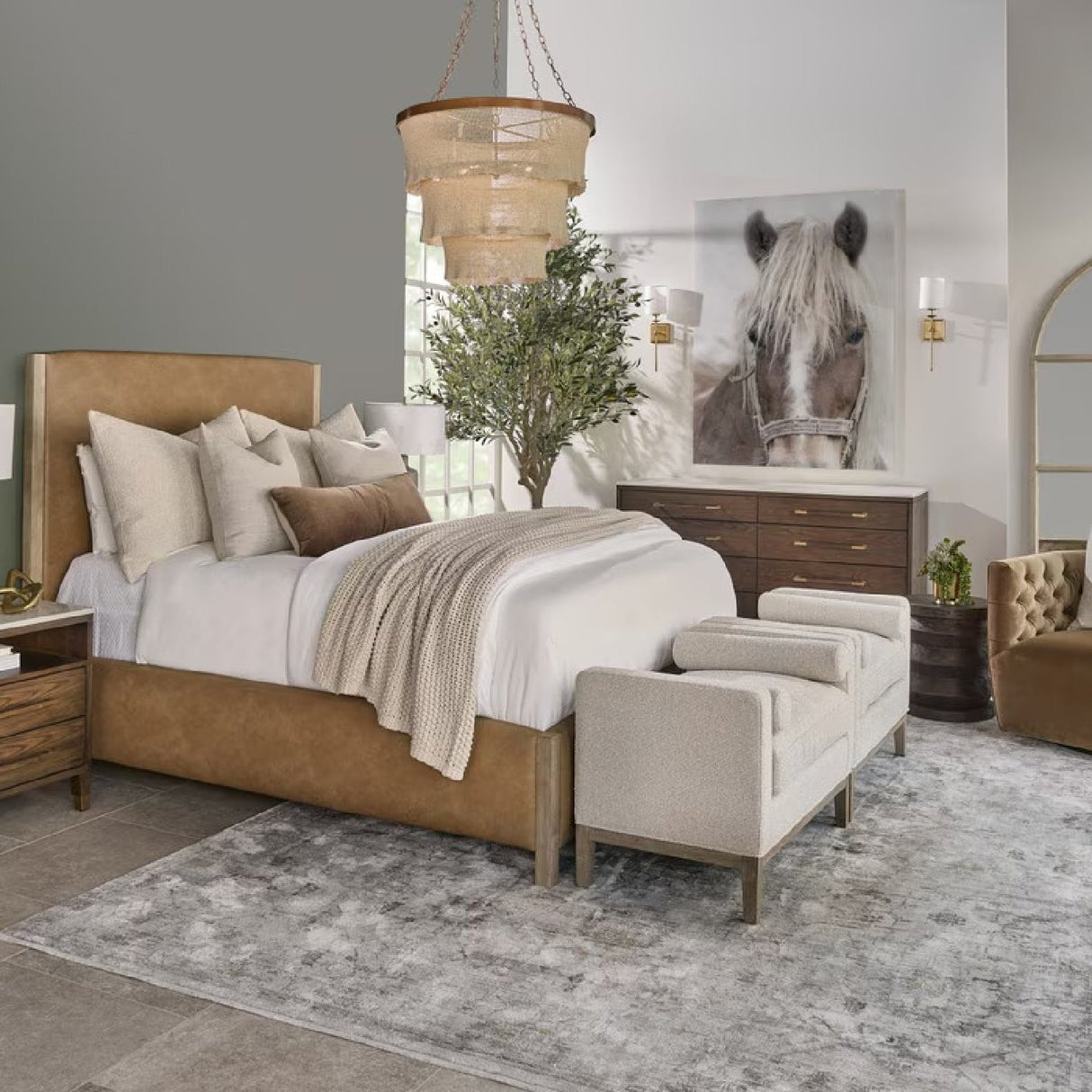 Solid Wood Framed King Bed | Living Essentials Emmett – alternate view 18