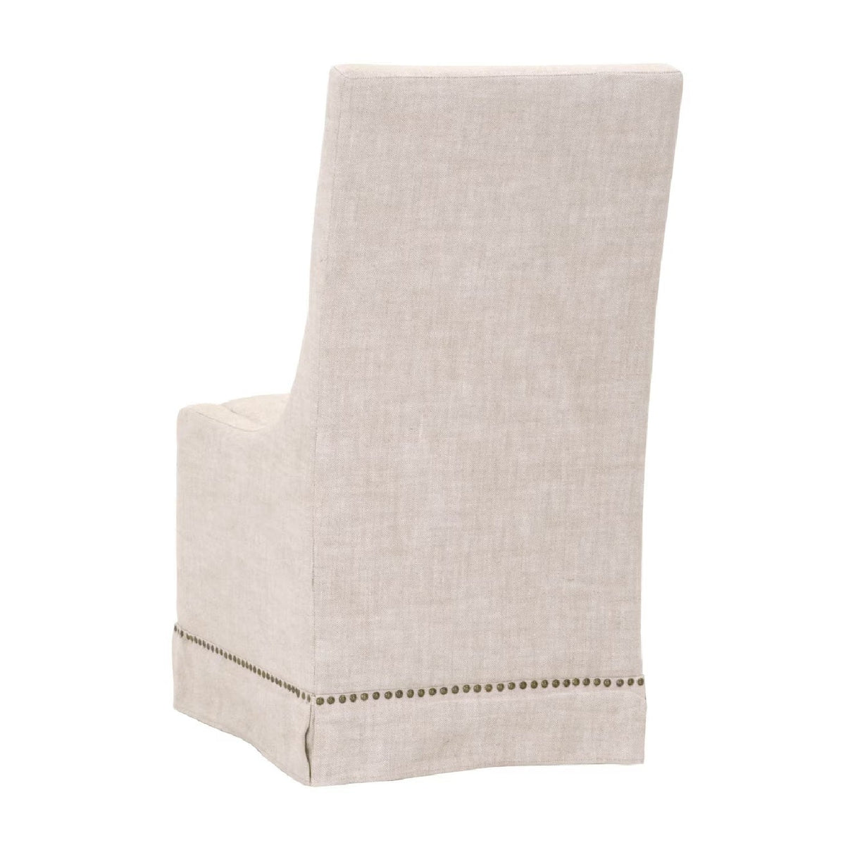 Modern European furniture - Cream Linen Skirted Dining Chairs (2) - www.oroa.com