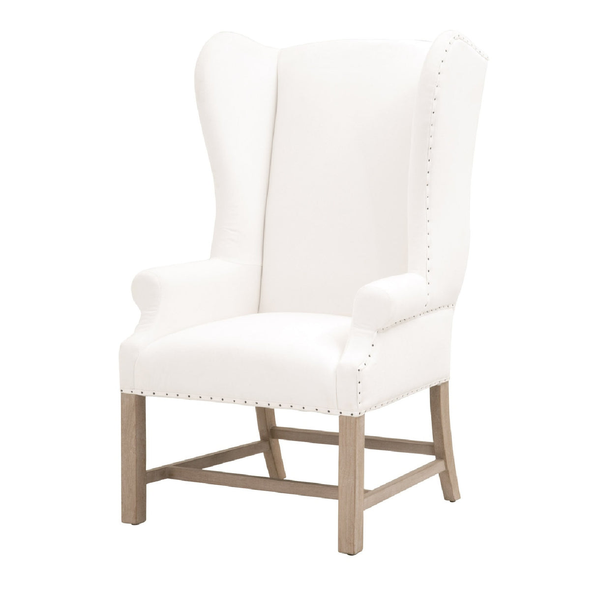 French Linen Wingback Accent Chair | Living Essentials Chateau – alternate view 9