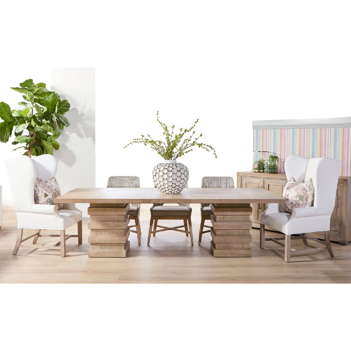 French Linen Wingback Accent Chair | Living Essentials Chateau – alternate view 21
