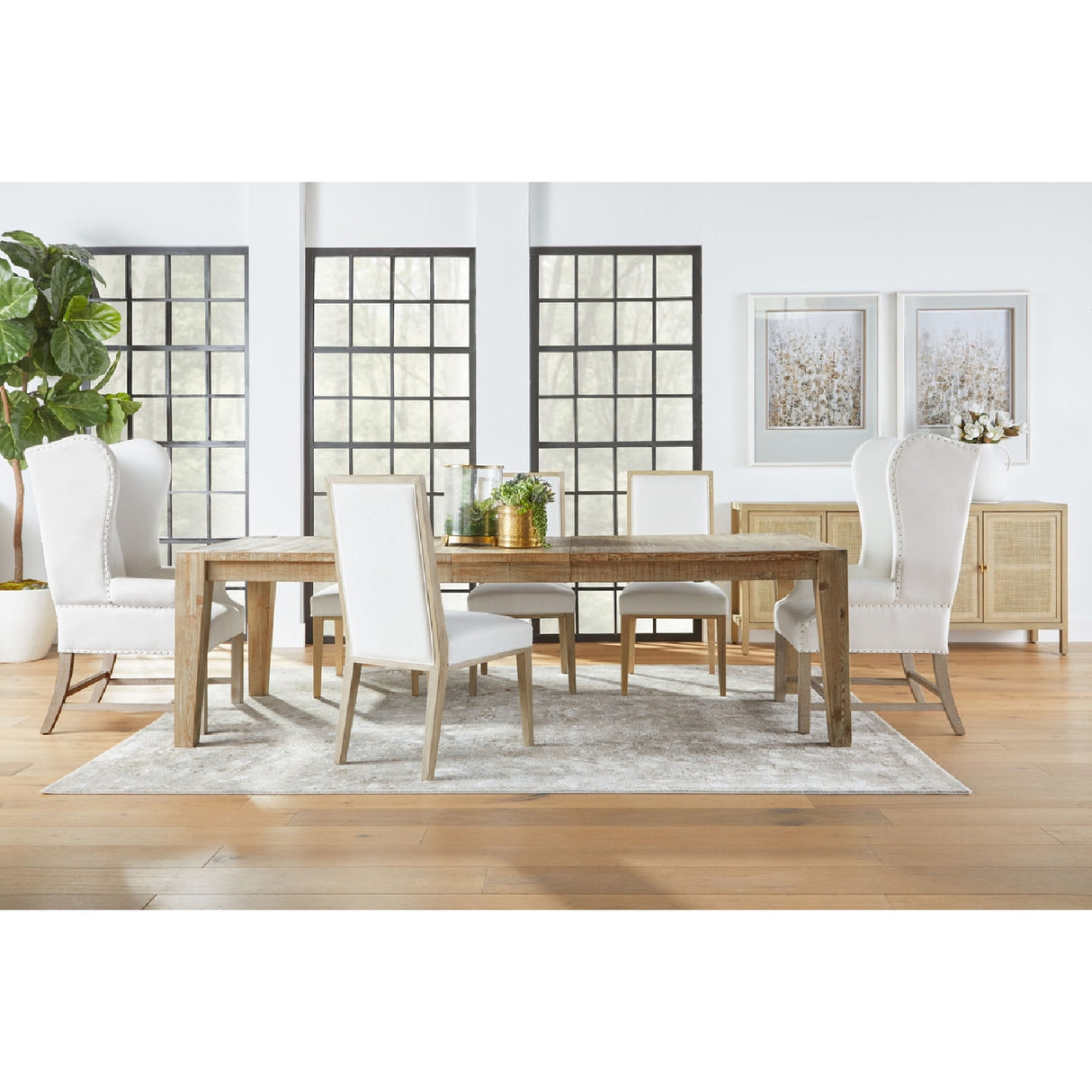 French Linen Wingback Accent Chair | Oroa.com