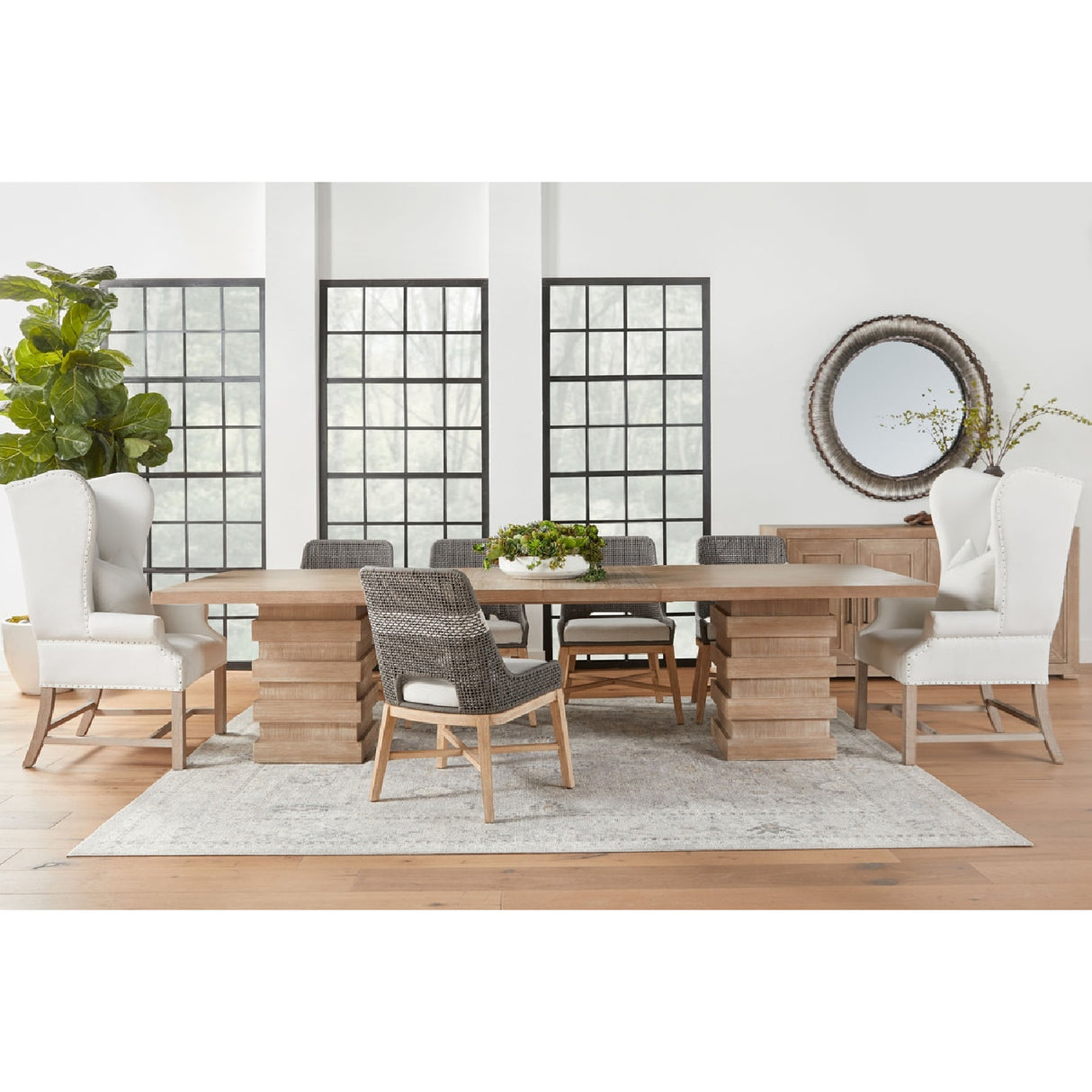 French Linen Wingback Accent Chair | Living Essentials Chateau – alternate view 23